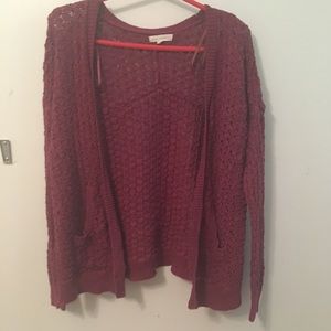 Burgundy Cardigan